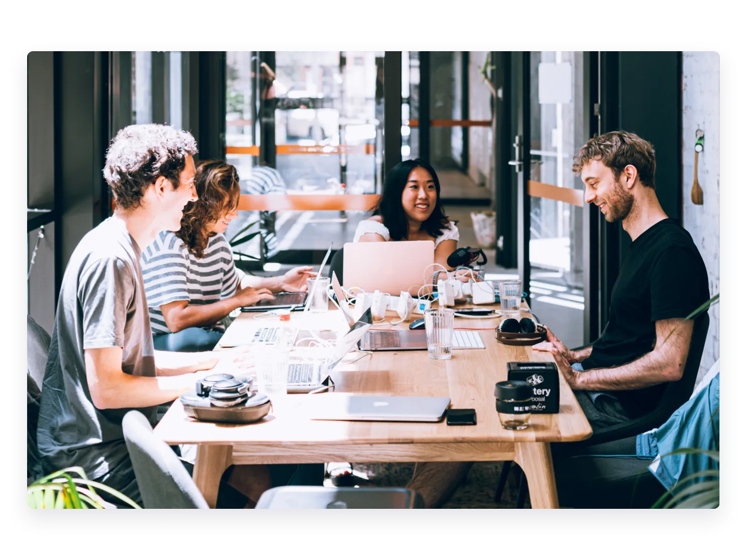 People sitting at a table