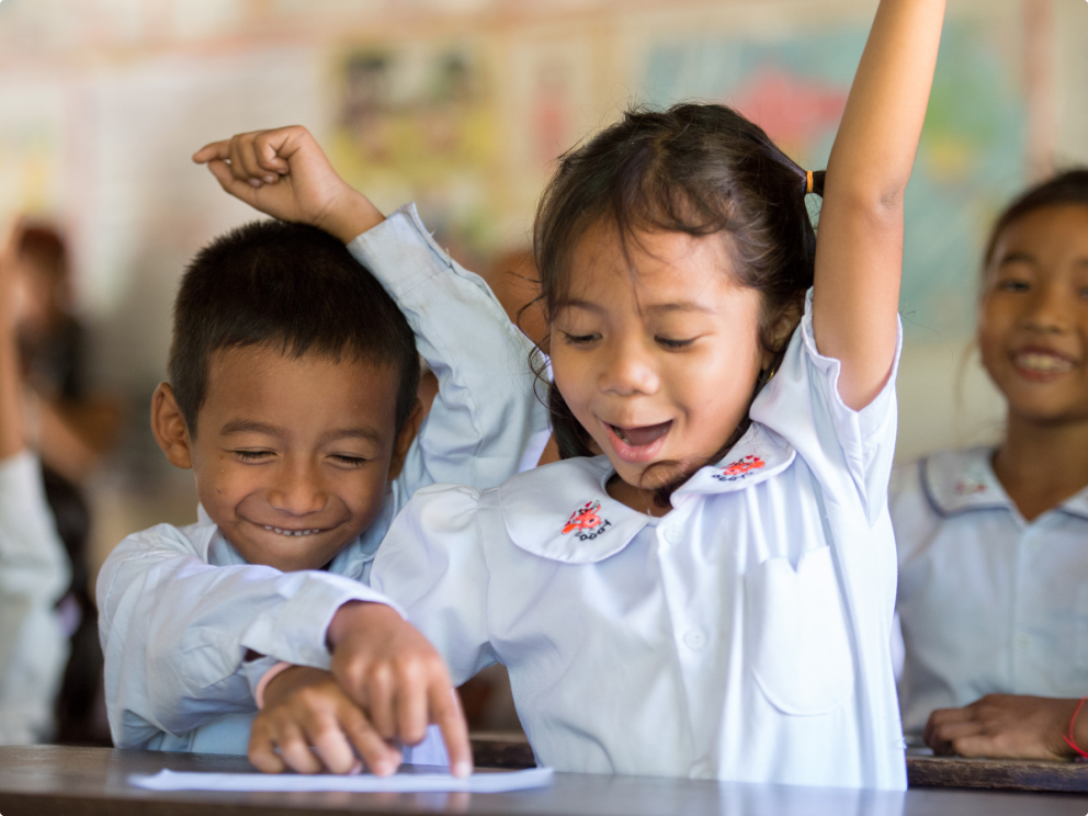 Kids enjoying learning